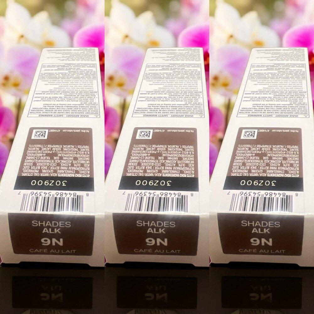 Redken Shades ALK Liquid Cream Demi Alkaline pH 9N CAFE Au Lait 2.1 oz_ 3 units